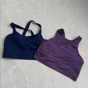 Athleta Navy and Purple Sports Bras